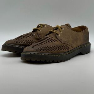 Dr. Martens Unisex Brown InterWoven Leather Oxfords